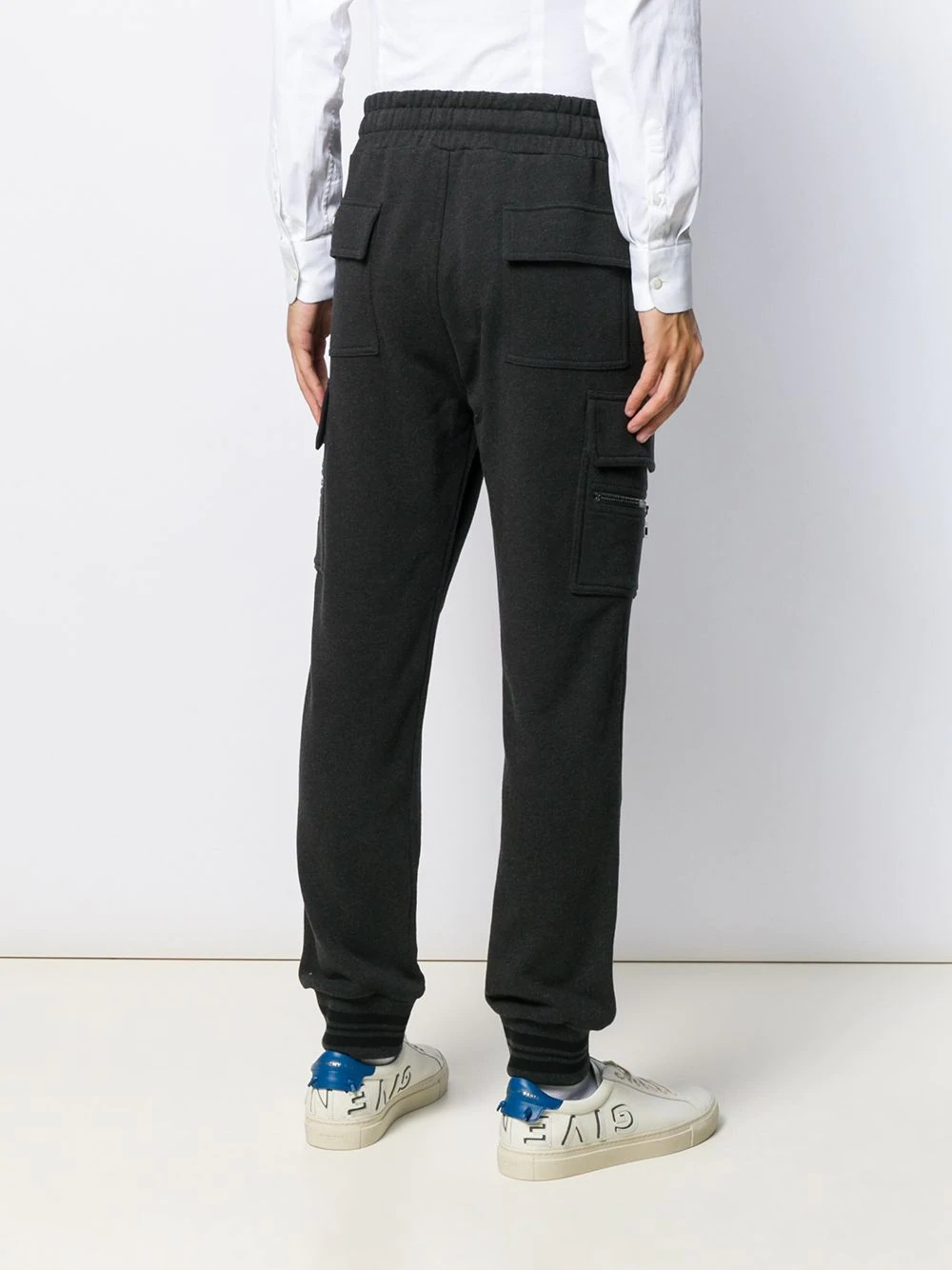 stretch jersey track trousers - 4