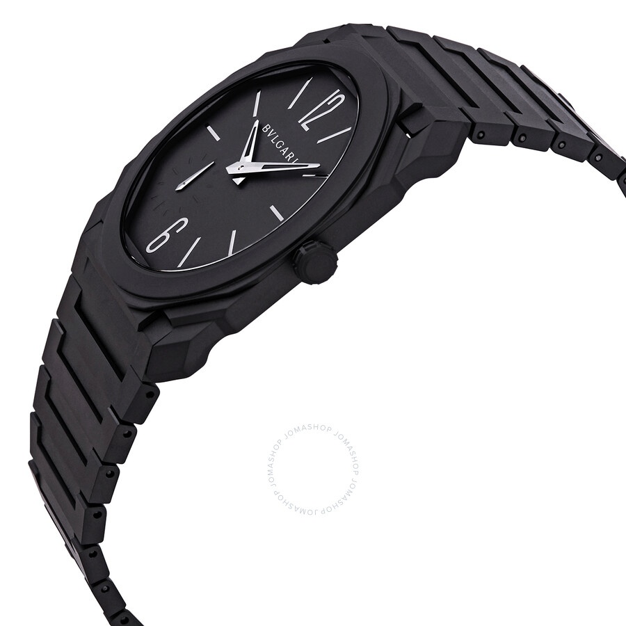 Pre-owned Bvlgari Octo Finissimo Black Dial Men's Watch 103077 - 2