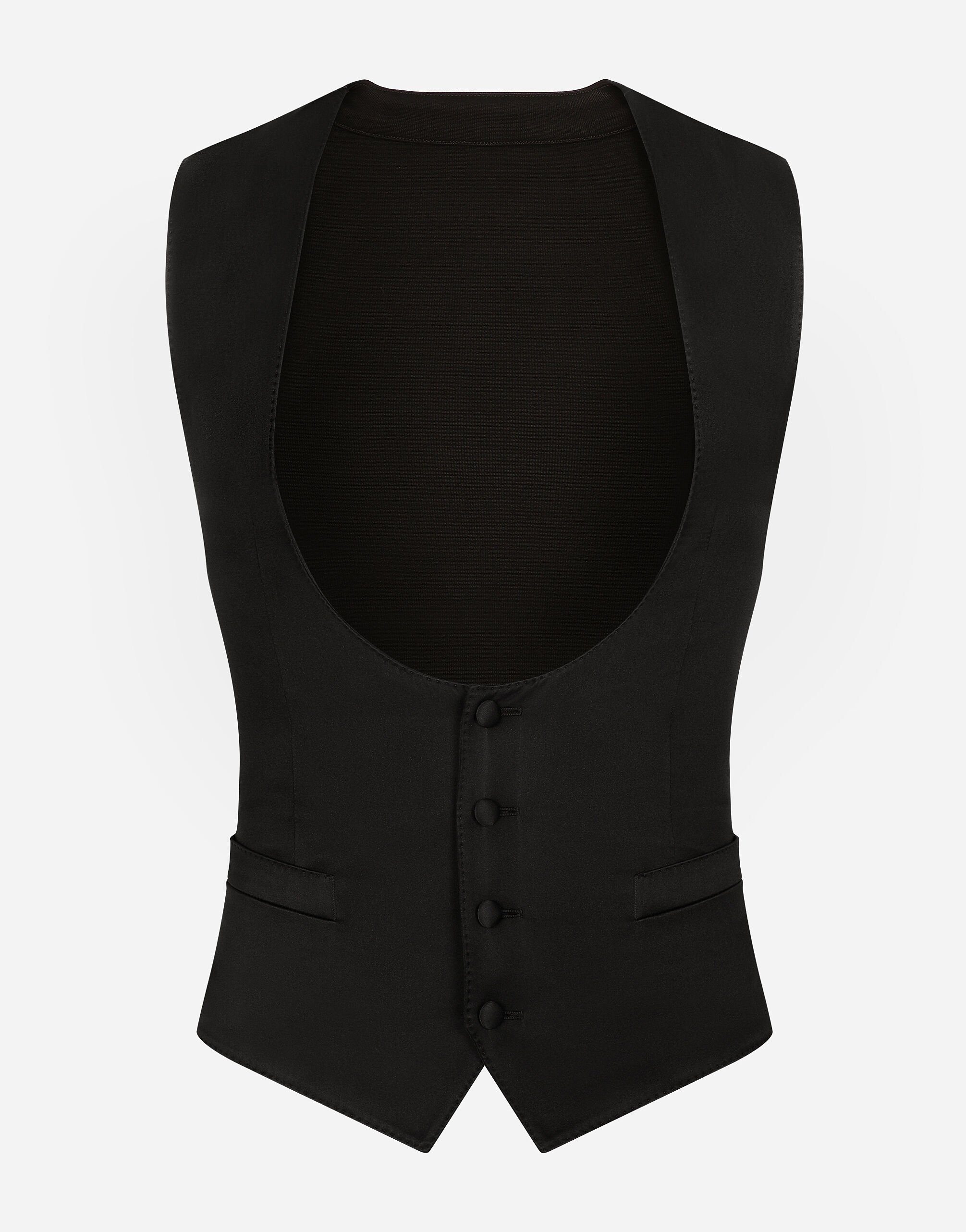 Single-breasted silk vest - 1