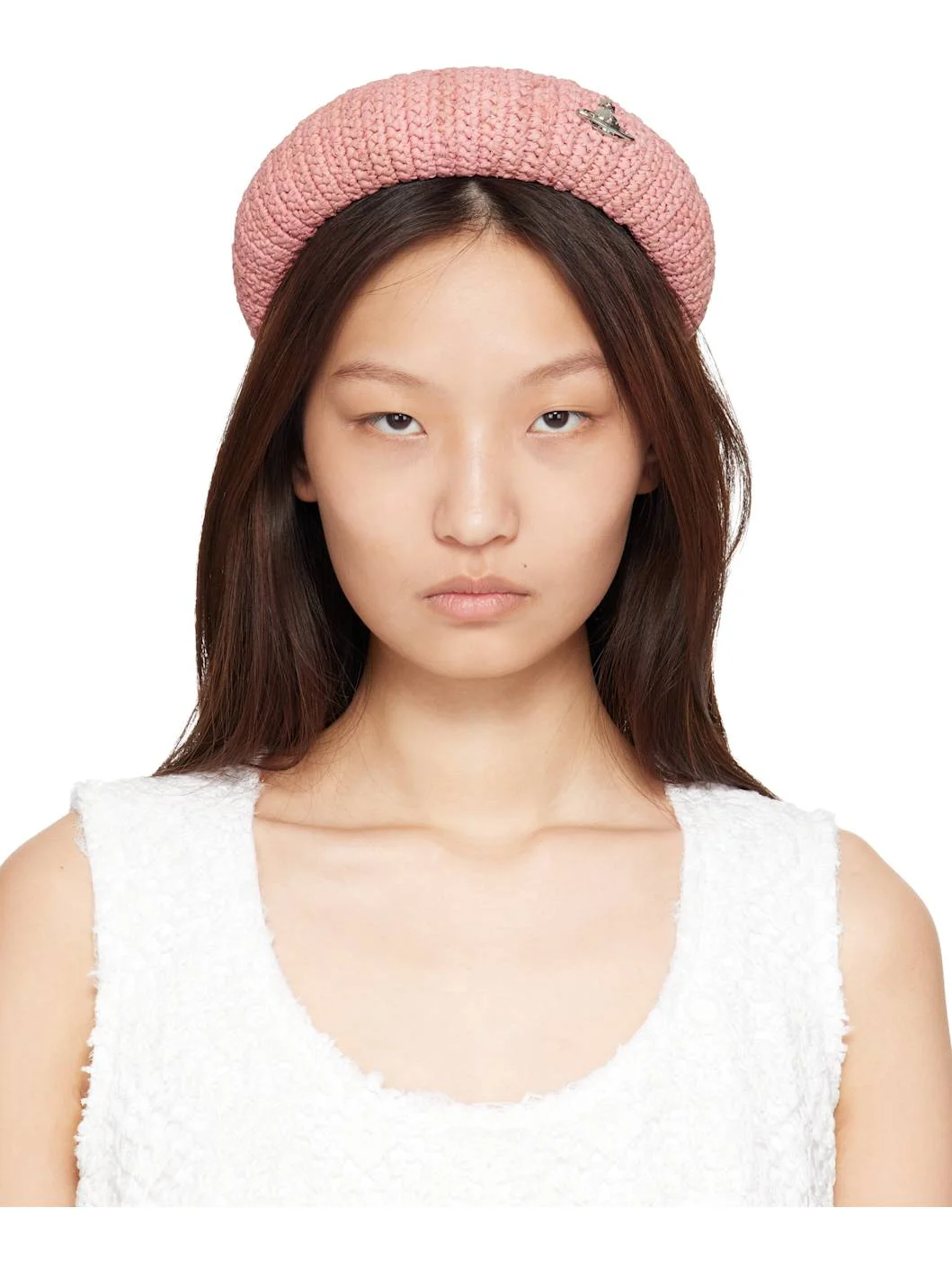 Pink Raffia Headband - 1