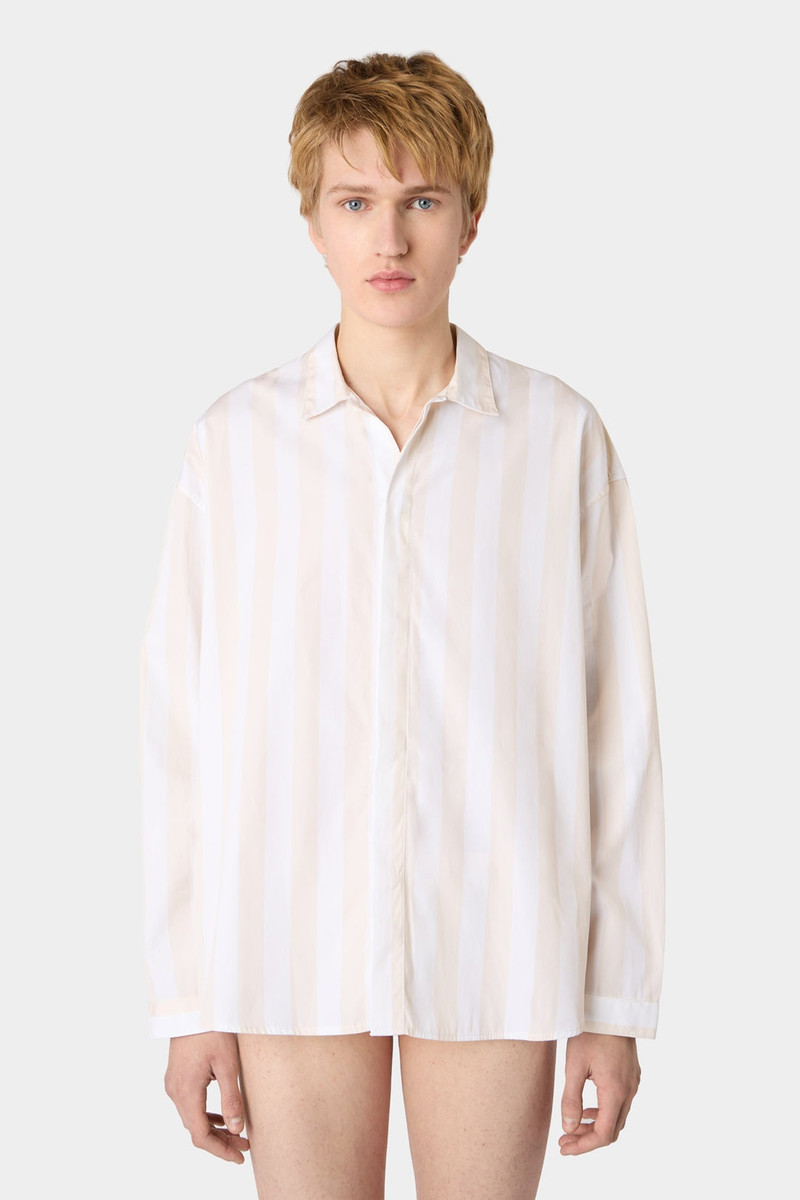 OVER SHIRT / white stripes 1