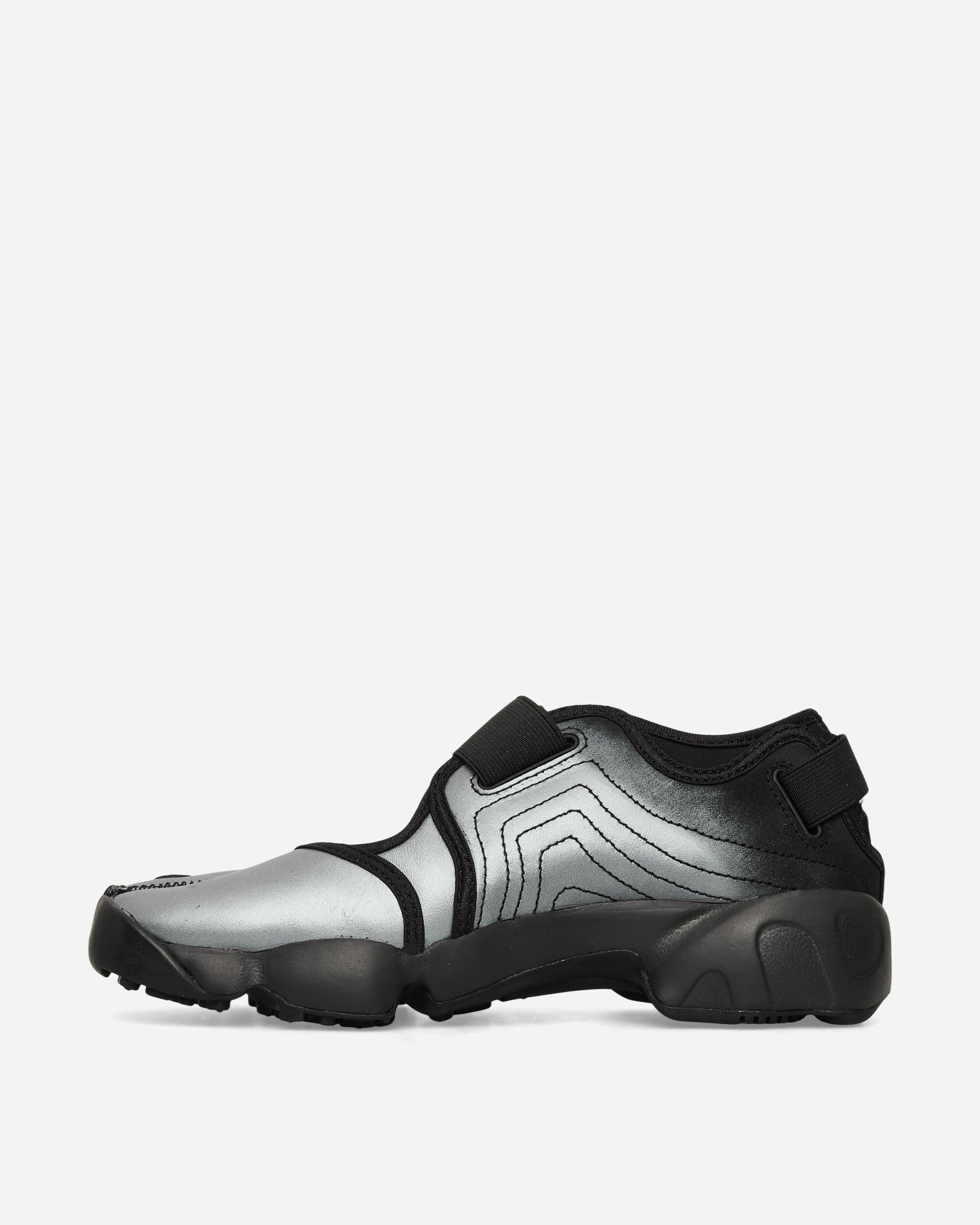 Women's Air Rift Leather Sandals Metallic Silver / Black - 3