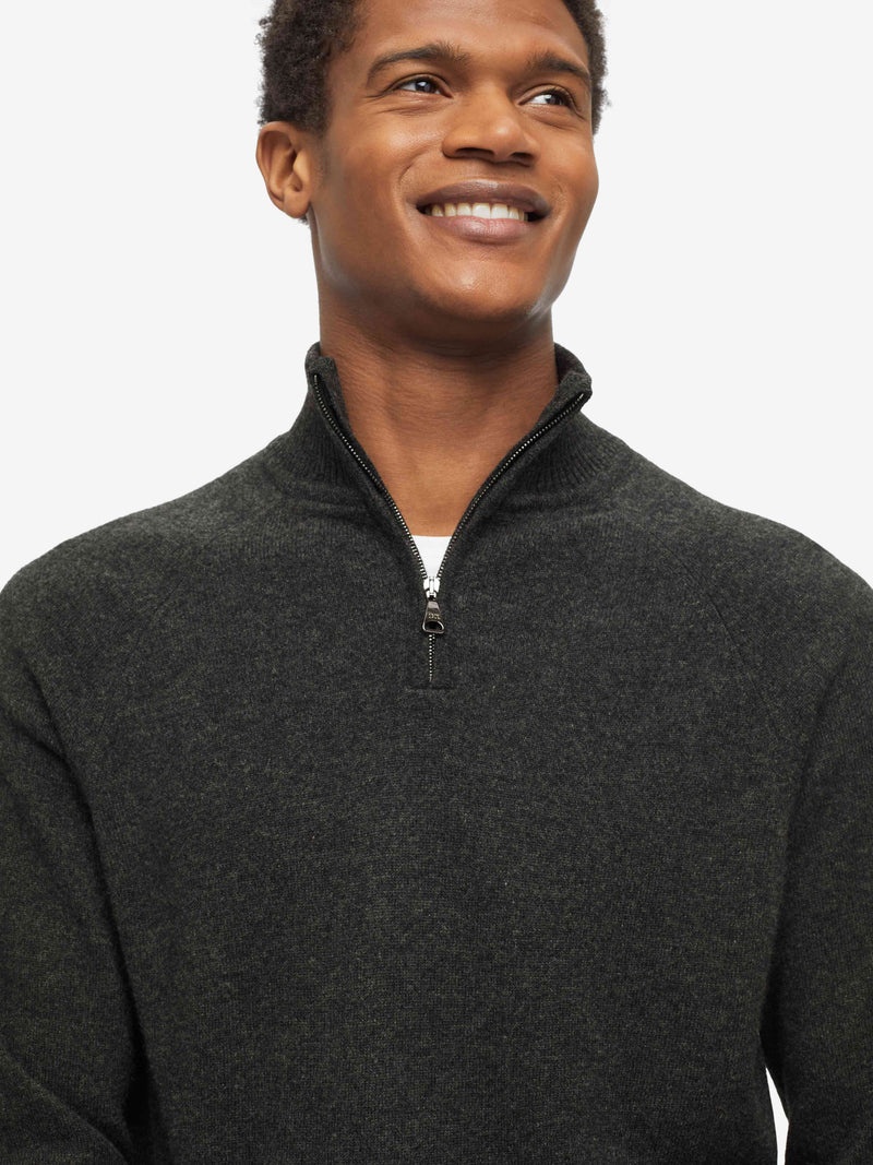 Men's Half-Zip Sweater Finley Cashmere Flint - 7