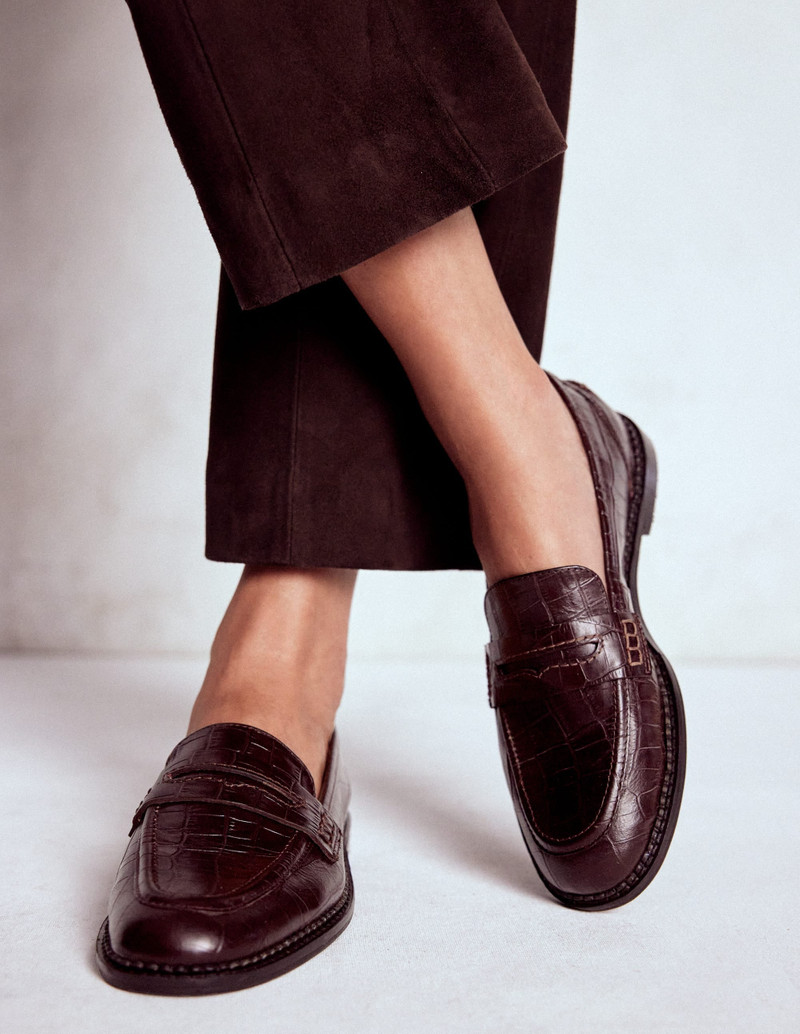 BODEN Nya Penny Loafers-Oxblood outlook