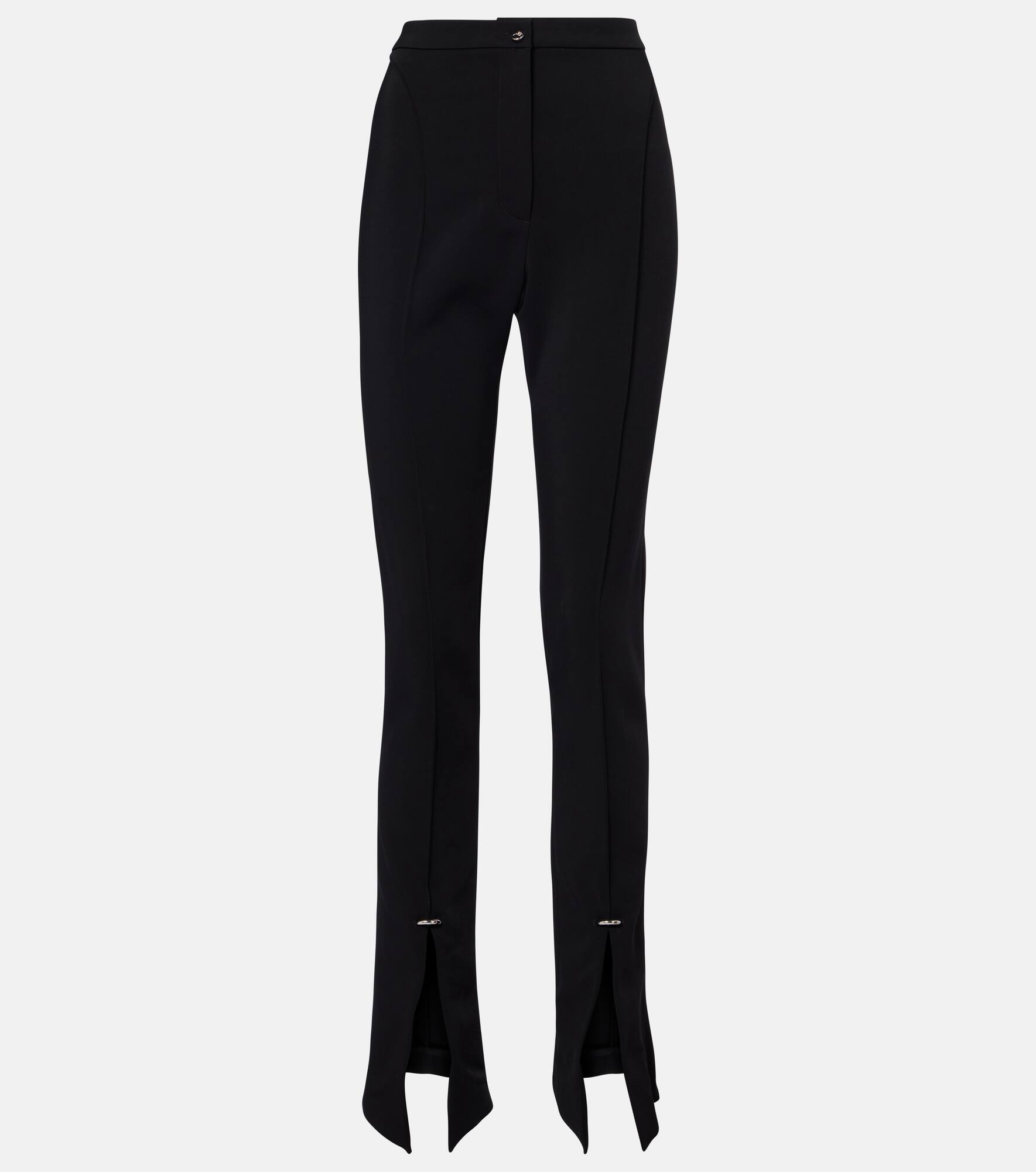Pierced high-rise flared pants - 1