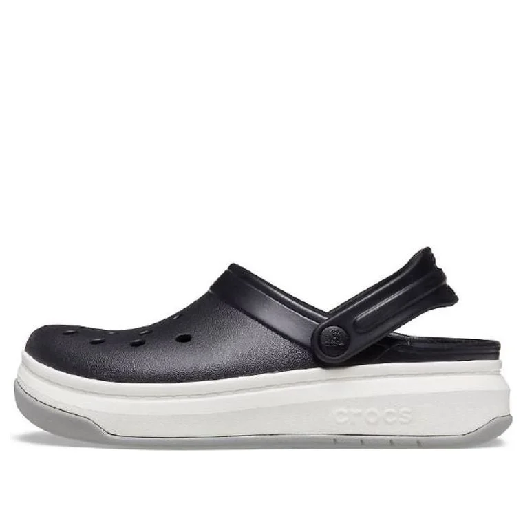 Crocsband Full Force Thick Sole Sandals Black White Unisex 206122-066 - 1