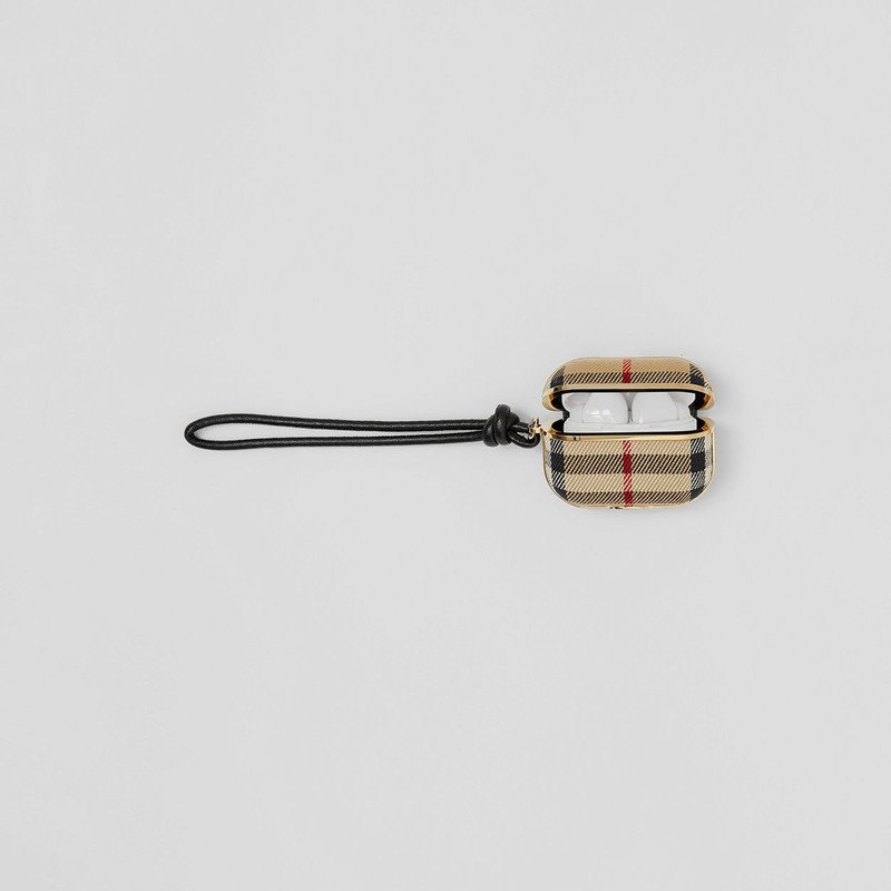Vintage Check Cotton and Lambskin AirPods Pro Case 4