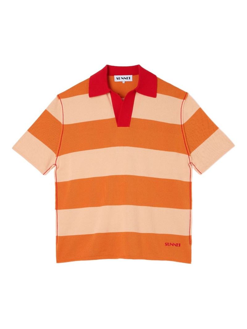 striped short-sleeve polo shirt 1
