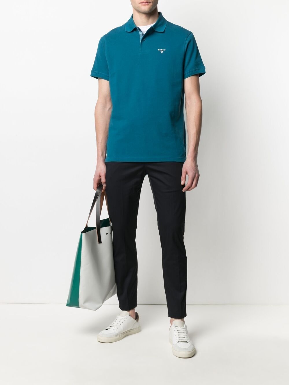 Tartan Piqué embroidered polo shirt - 2