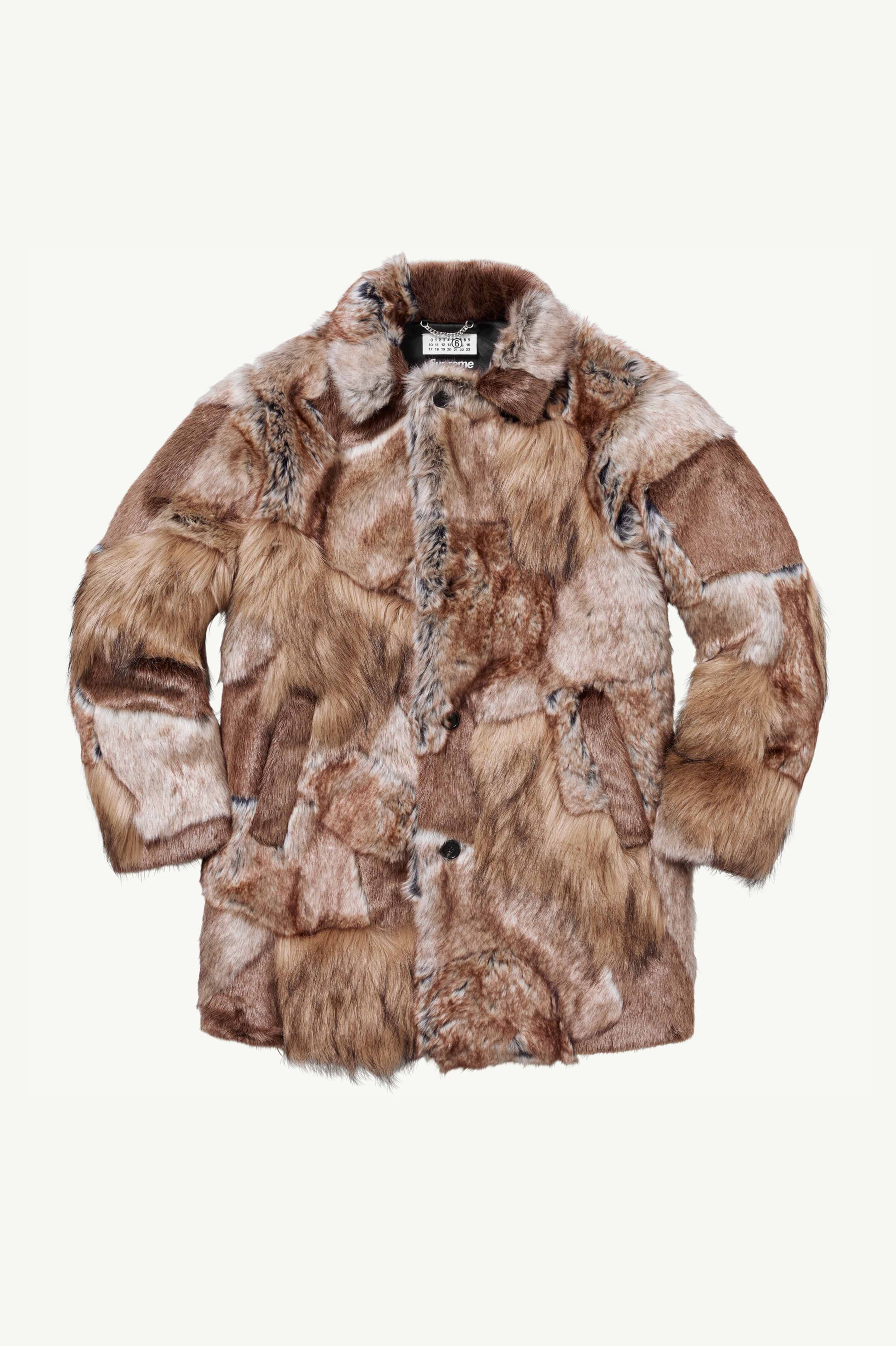 Supreme®/ MM6 Patchwork Faux Fur Coat - 3