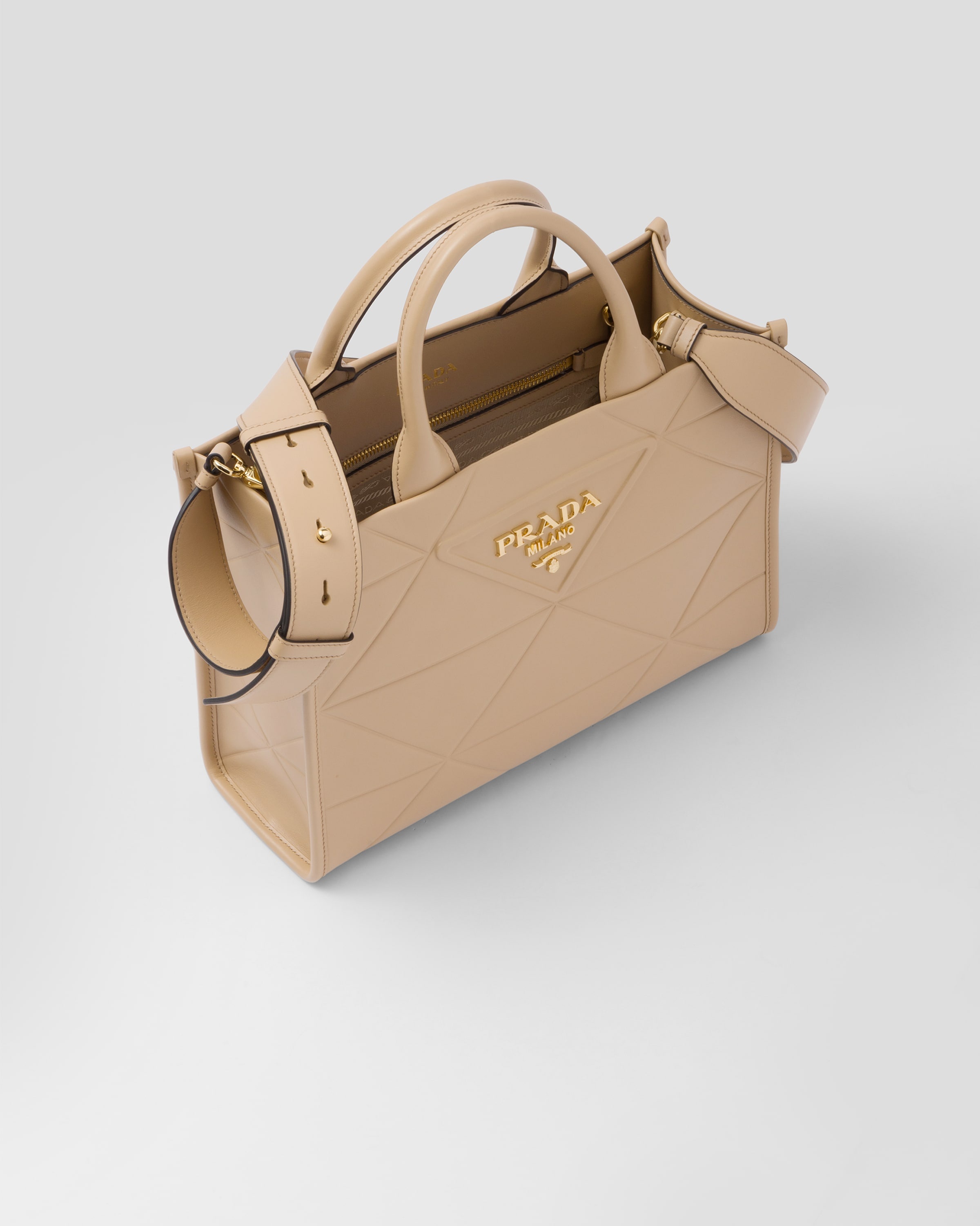 Prada Small leather Prada Symbole bag with topstitching