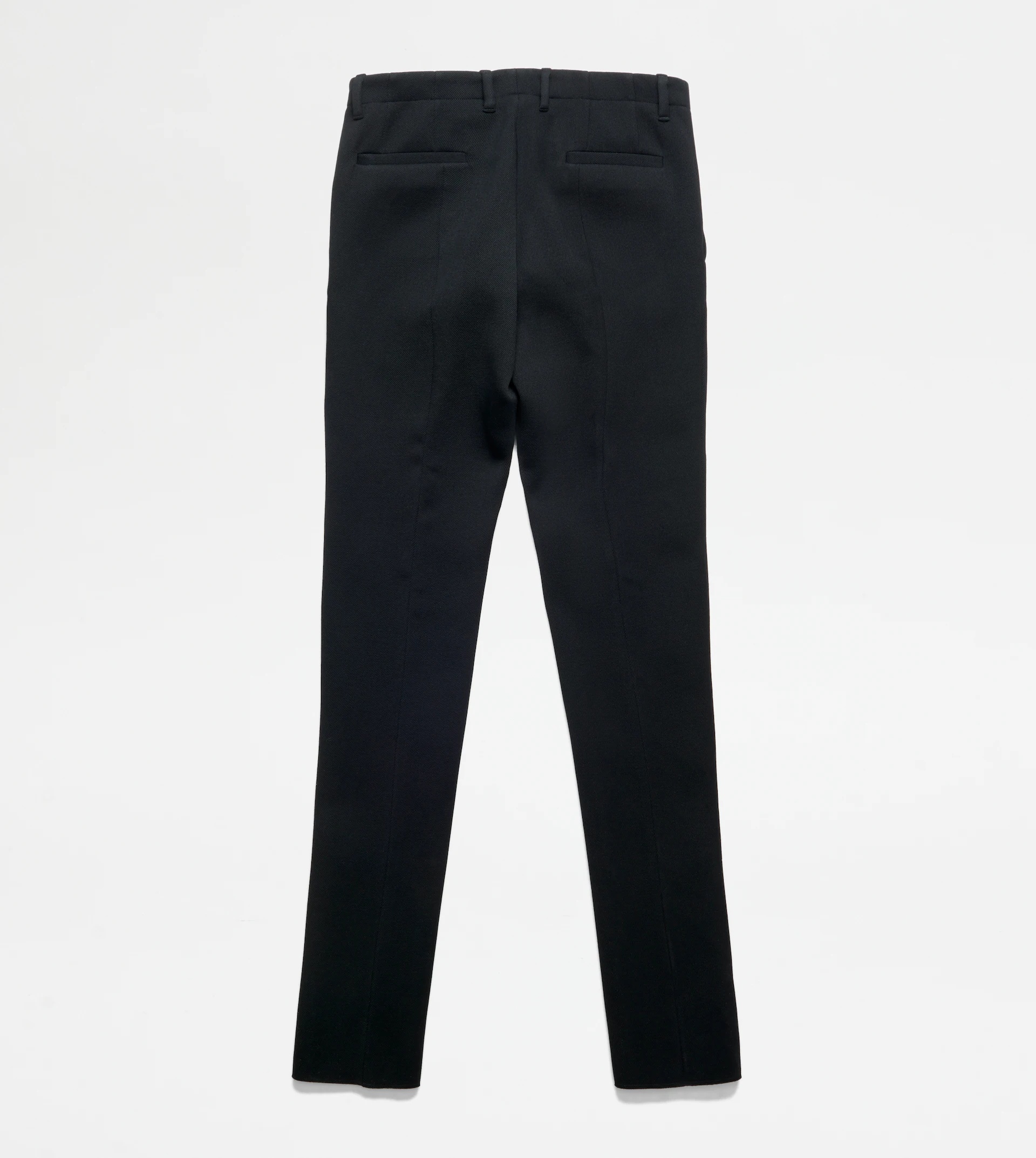 TROUSERS IN WOOL - BLACK - 8