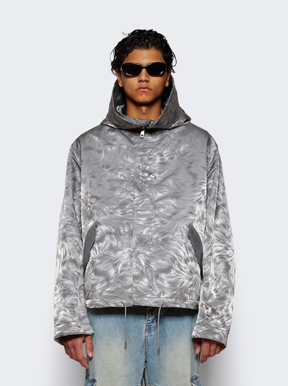 Fishtail Parka Light Grey Melange - 3