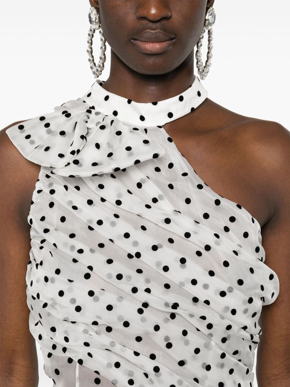 polka-dot organza mini dress - 5