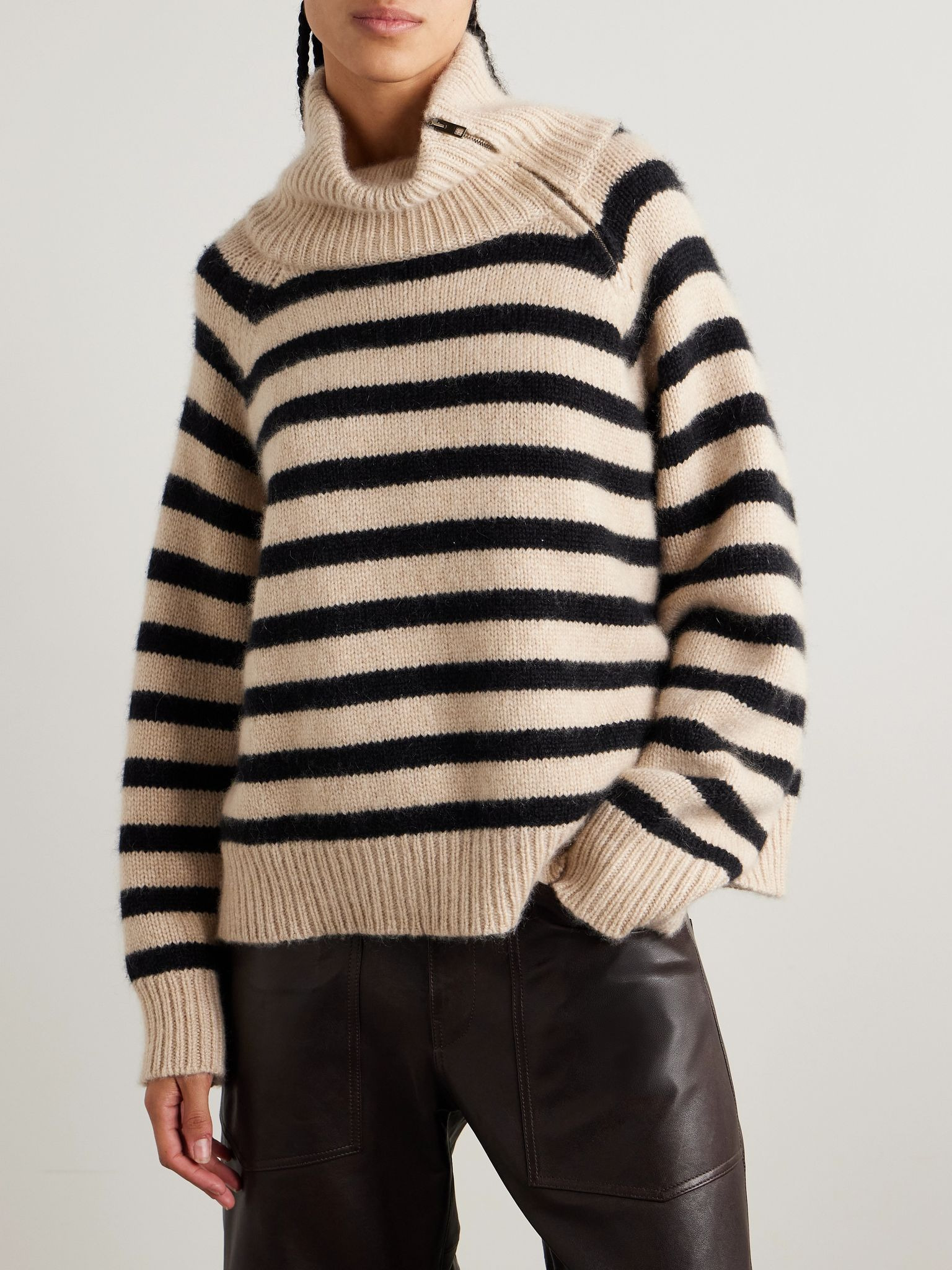 Raelynn striped cashmere sweater Beige - 3