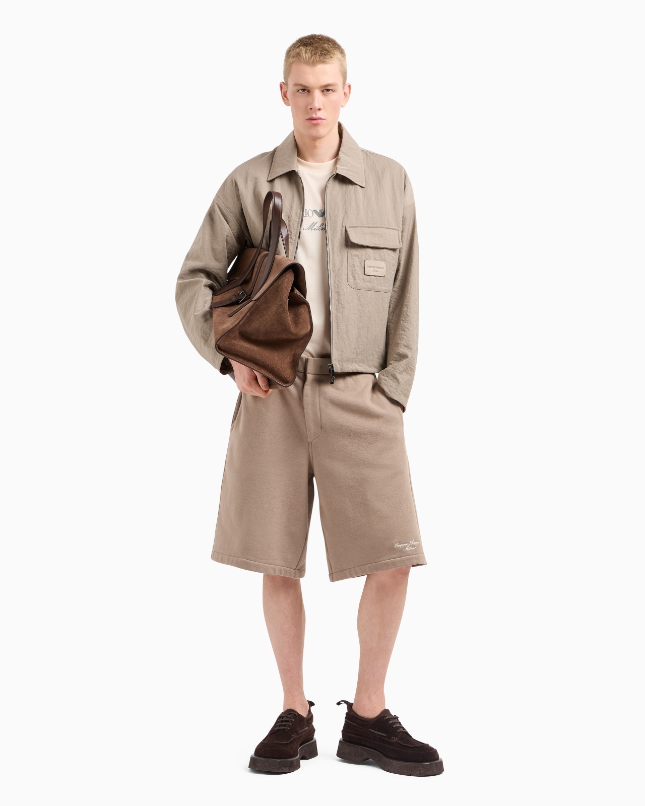 CRINKLE NYLON BLOUSON WITH ZIP - 4