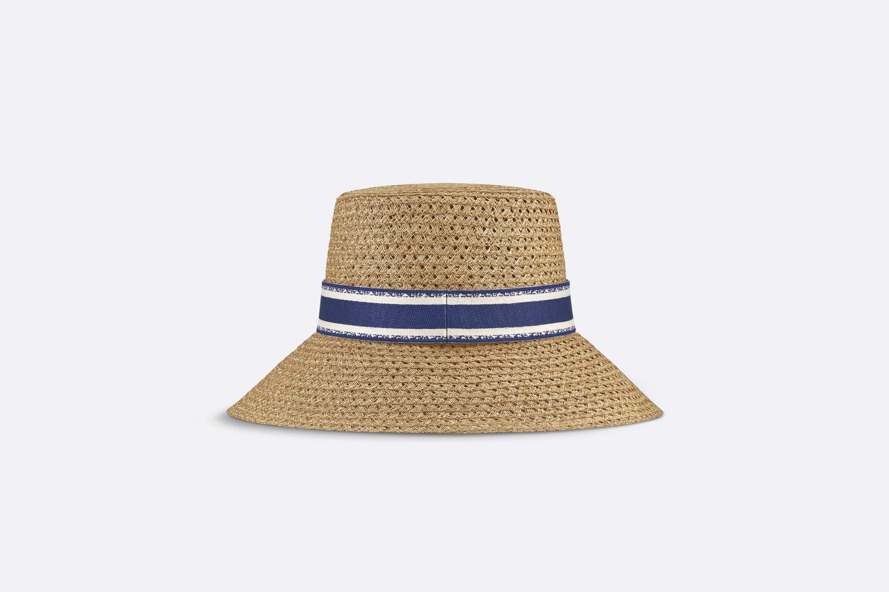 直営店【DIOR】D-Bobby Large Brim ストローハット Dior D-Bobby Large Brim Hat | REVERSIBLE
