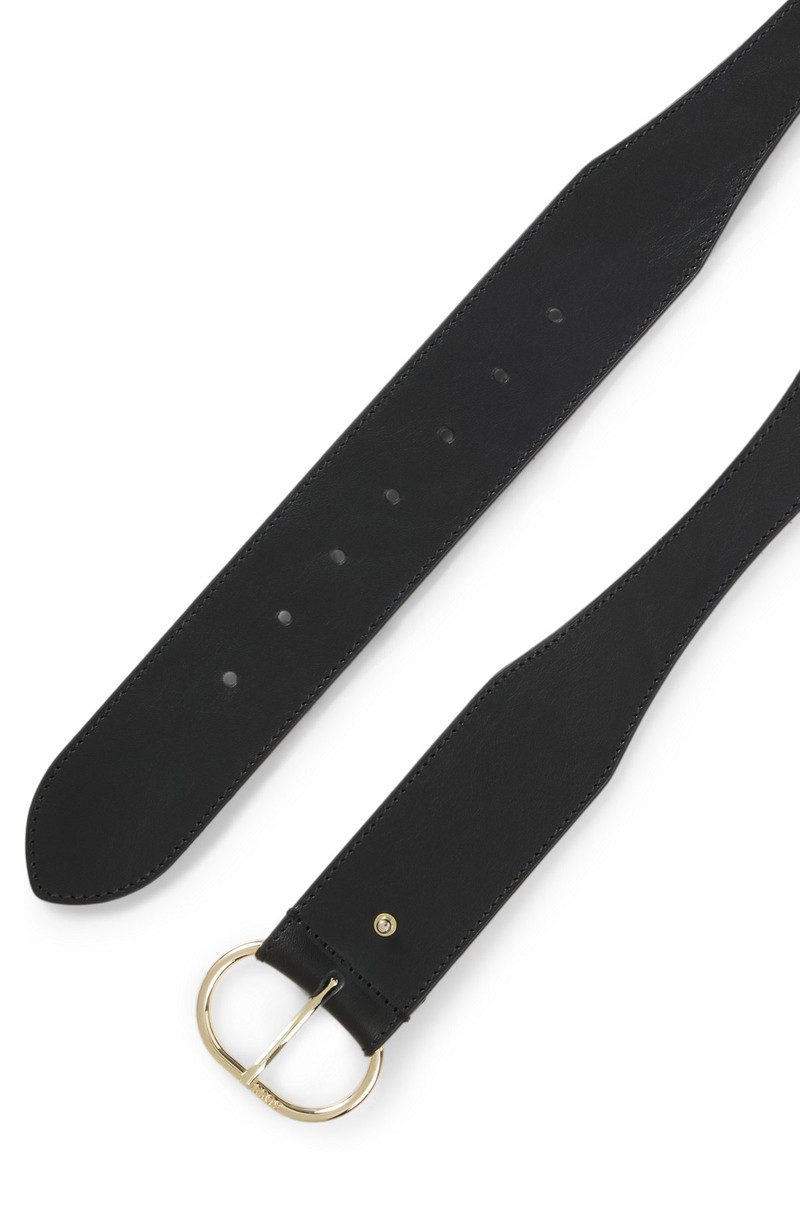 LEATHER BELT WITH GOLD-TONE BUCKLE 3