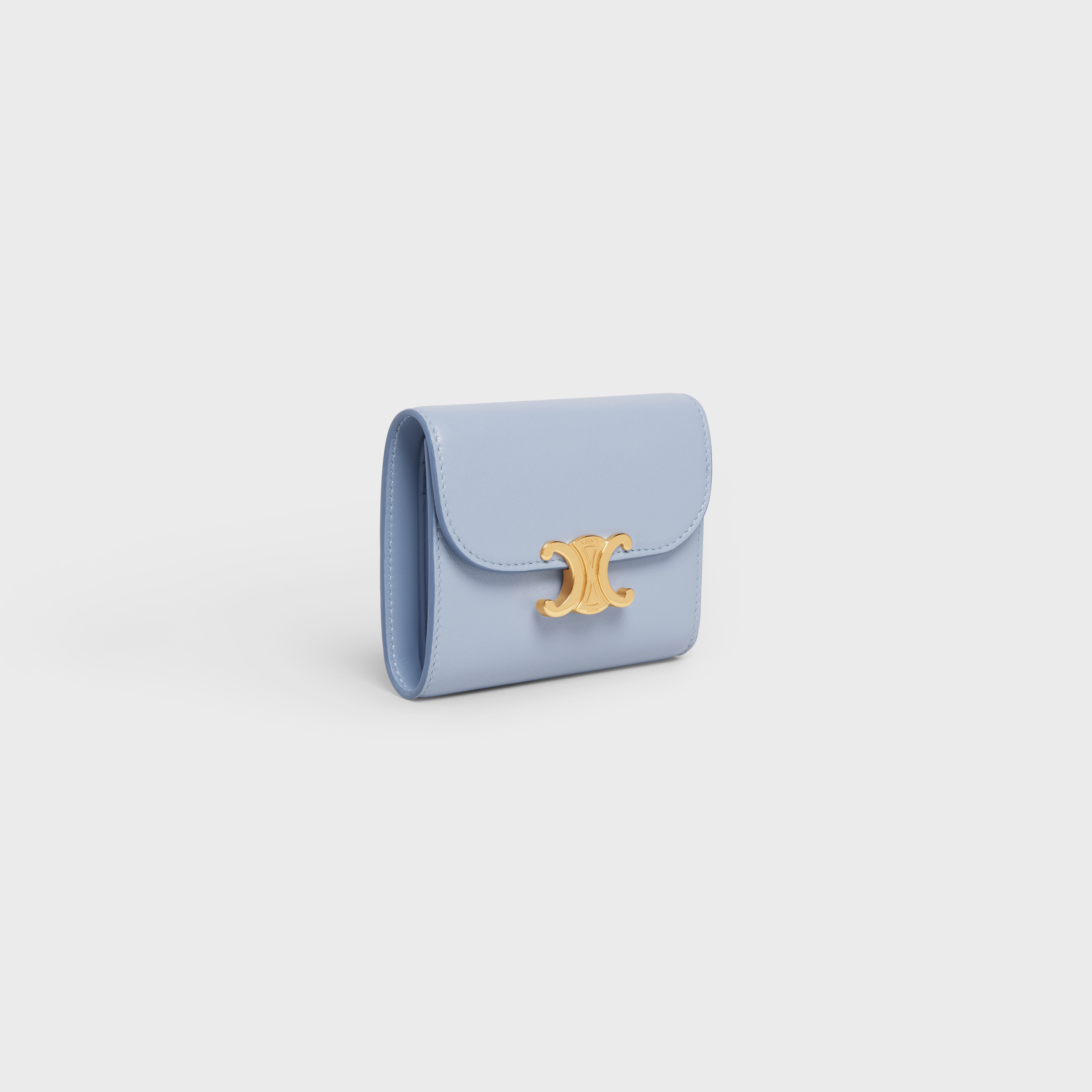 Small Triomphe Wallet in Shiny Smooth Lambskin 2