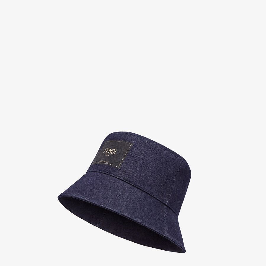 Blue denim bucket hat - 1