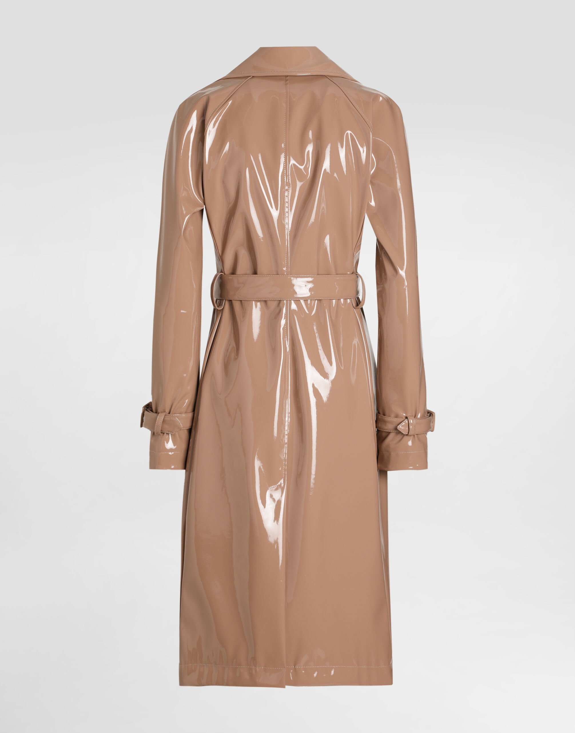 Coated faux leather trench coat - 7