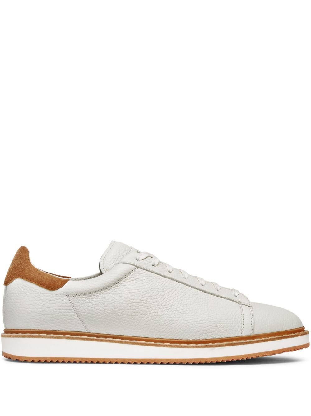 contrast-trimmed low-top sneakers - 1