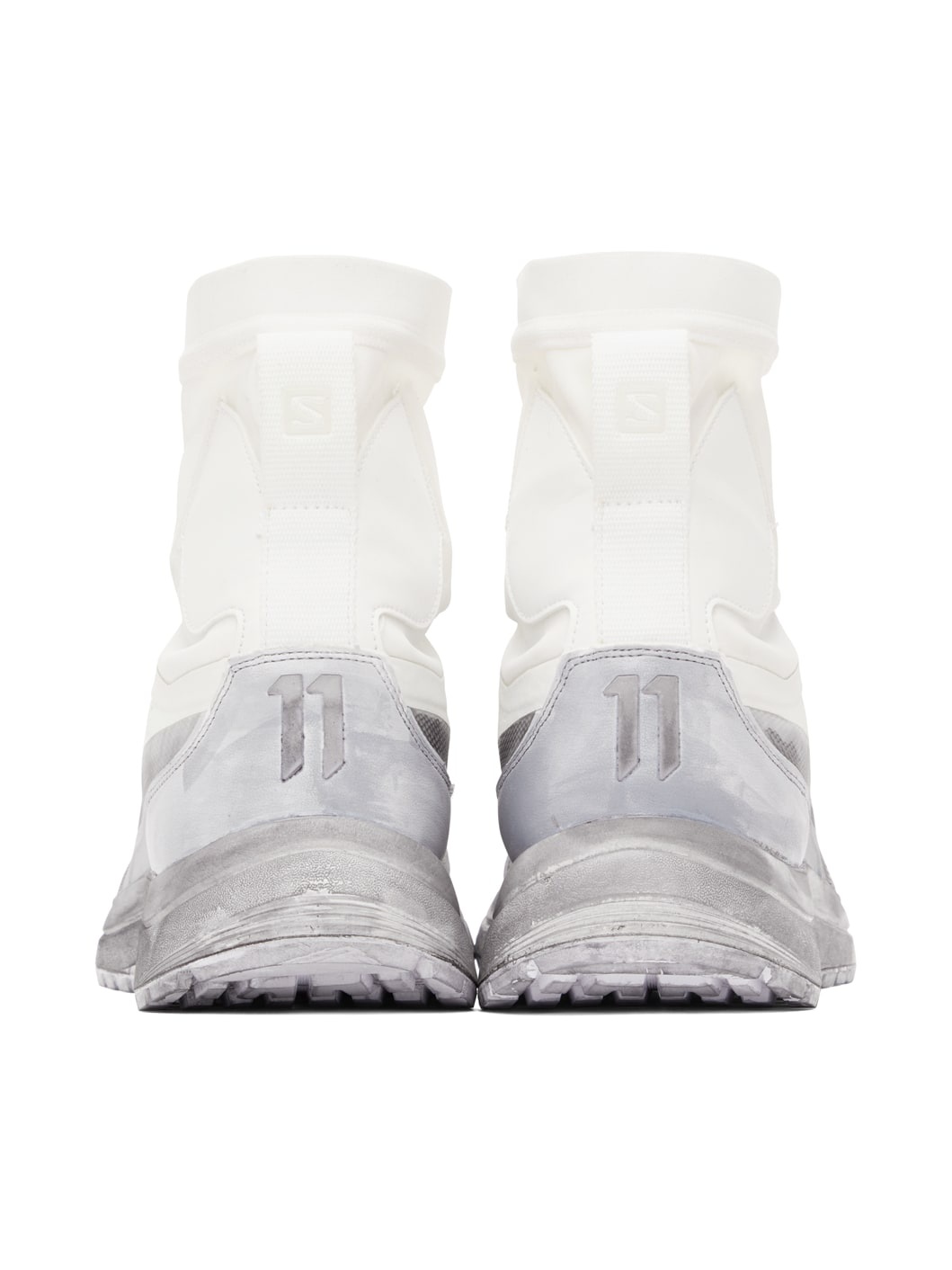 White & Grey Salomon Edition Bamba 2 High Sneakers - 4