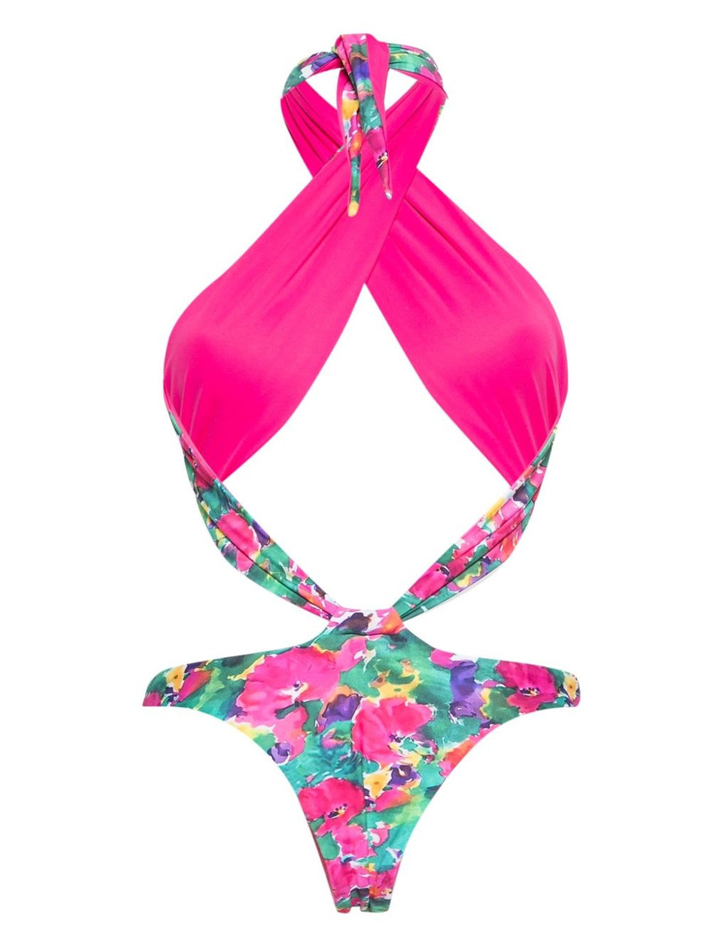 Reina Olga Showpony cut-out swimsuit outlook