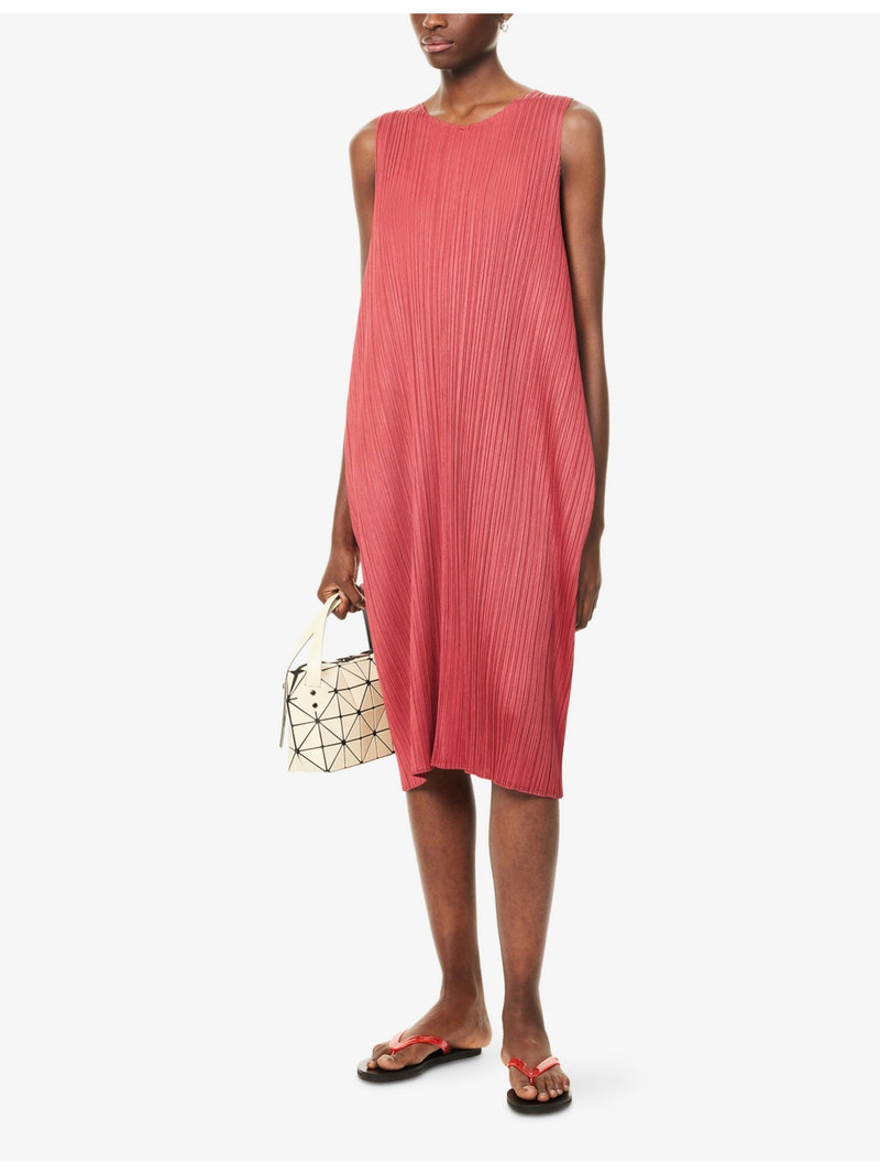Pleats Please Issey Miyake Lamp Shade Sleeveless Knitted Midi Dress outlook