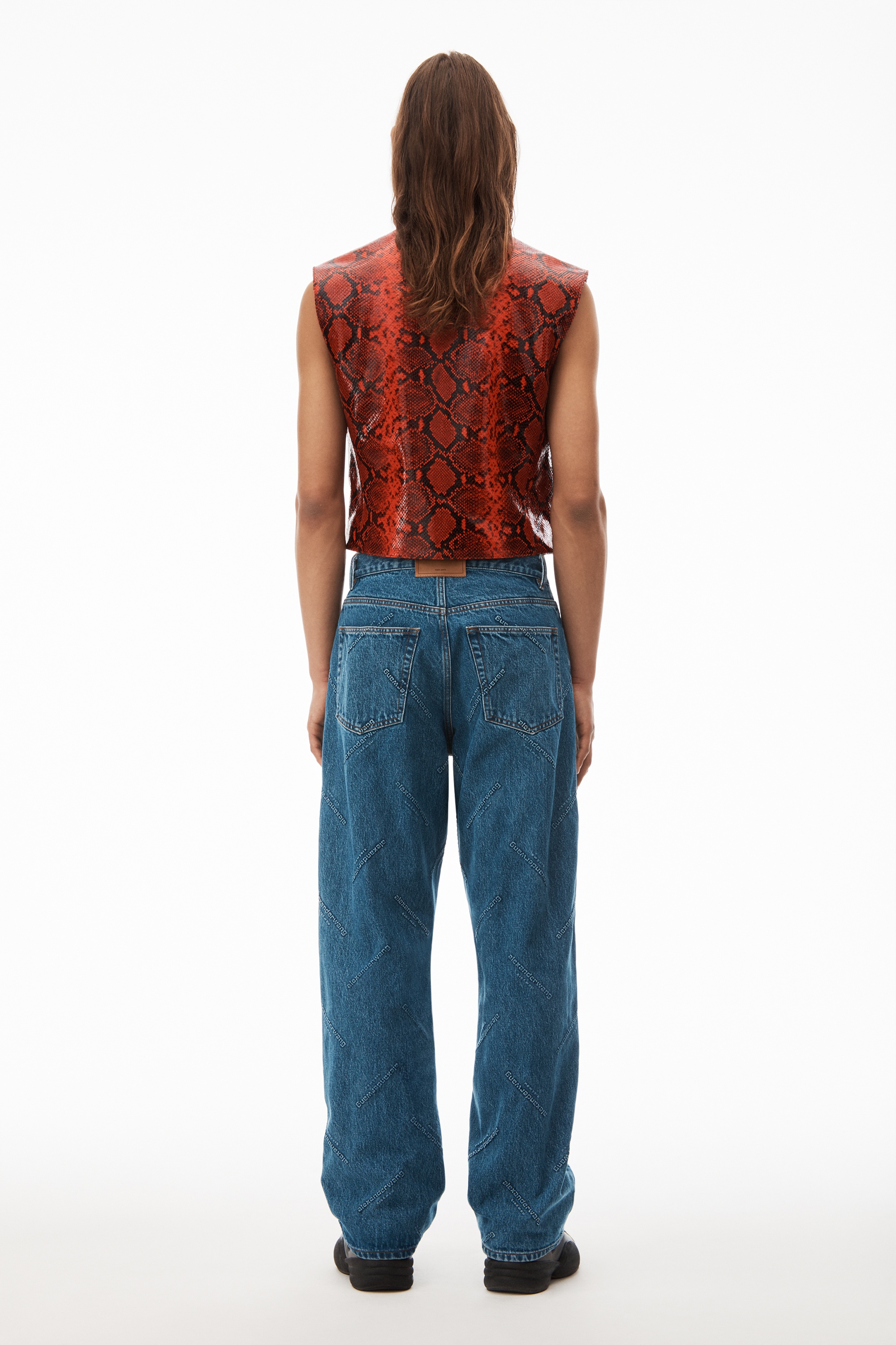 super EZ low rise embossed logo jean - 4
