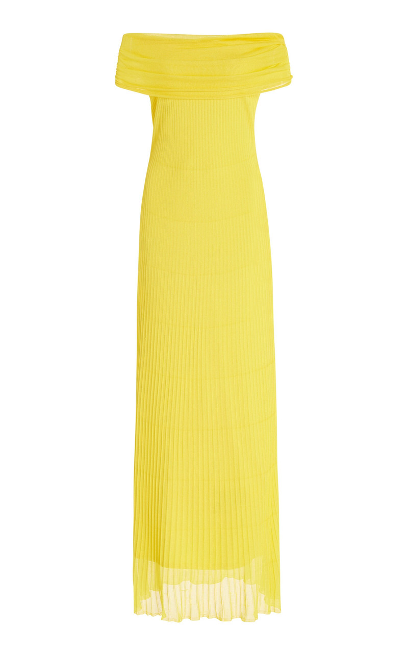 Laurelle Knit Off-The-Shoulder Maxi Dress yellow - 1