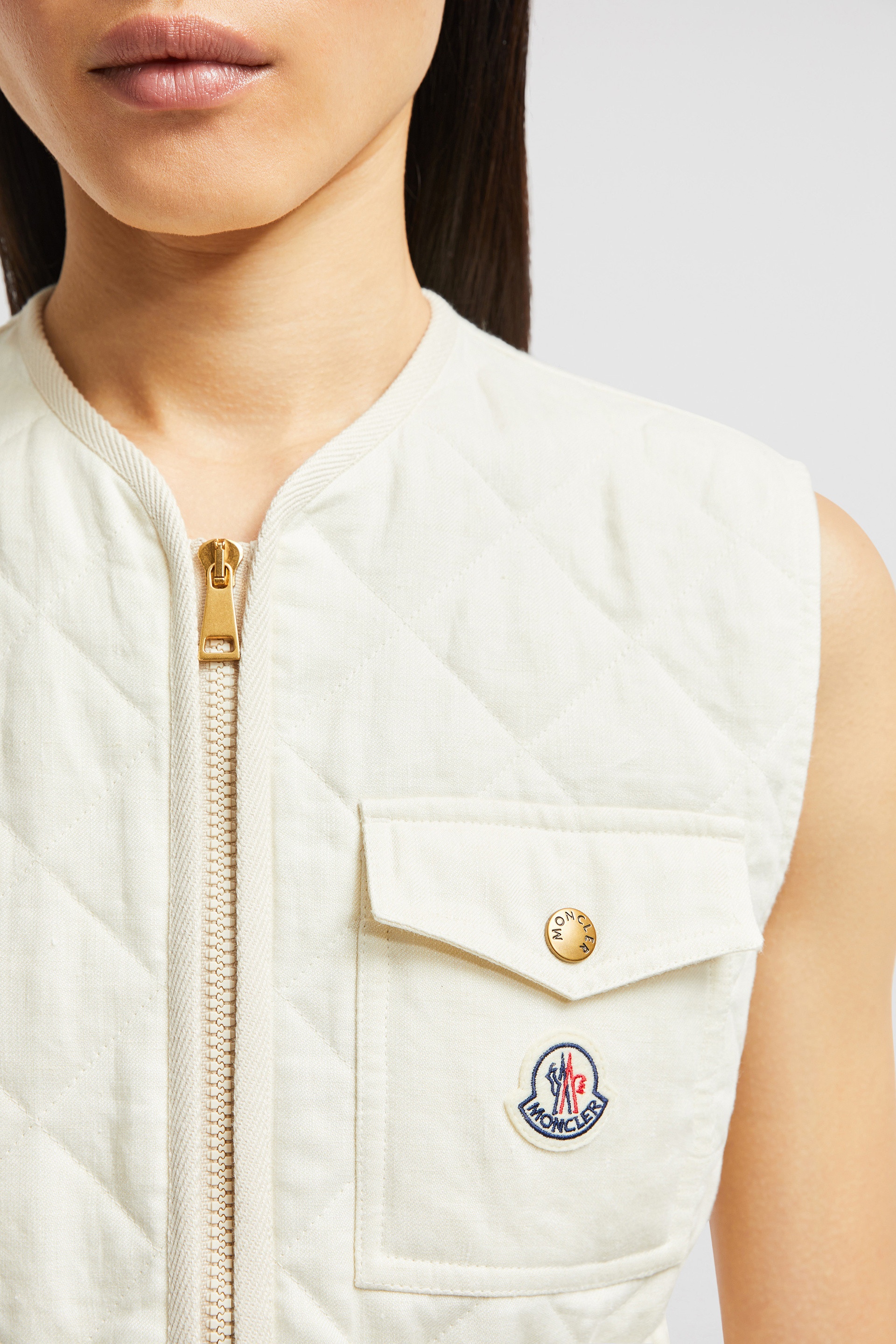 Vigny Diamond-Quilted Padded Linen Vest - 7