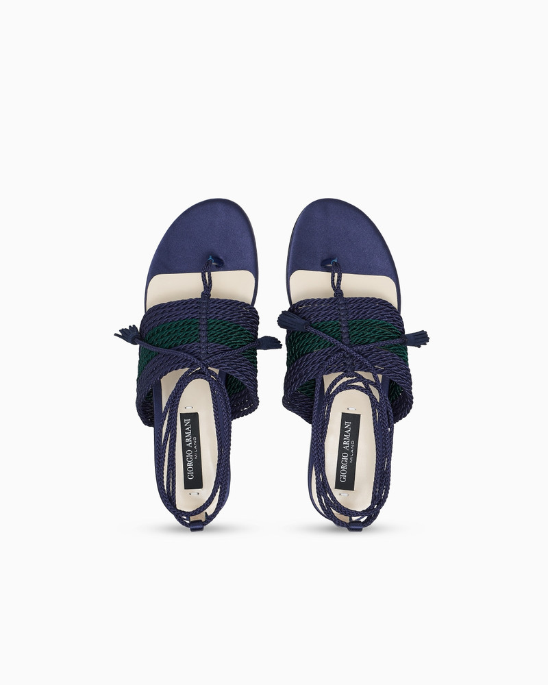 FLAT THONG SANDALS IN PASSEMENTERIE 3
