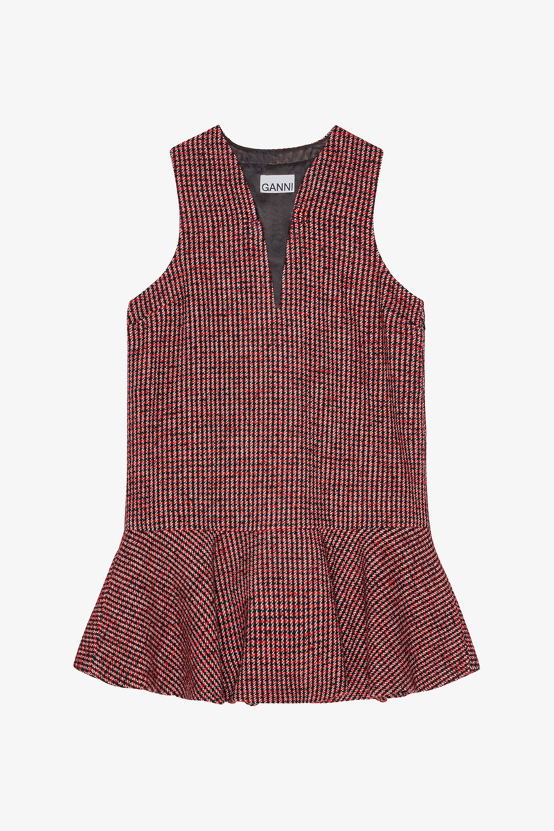 RED CHECK MINI DRESS 1