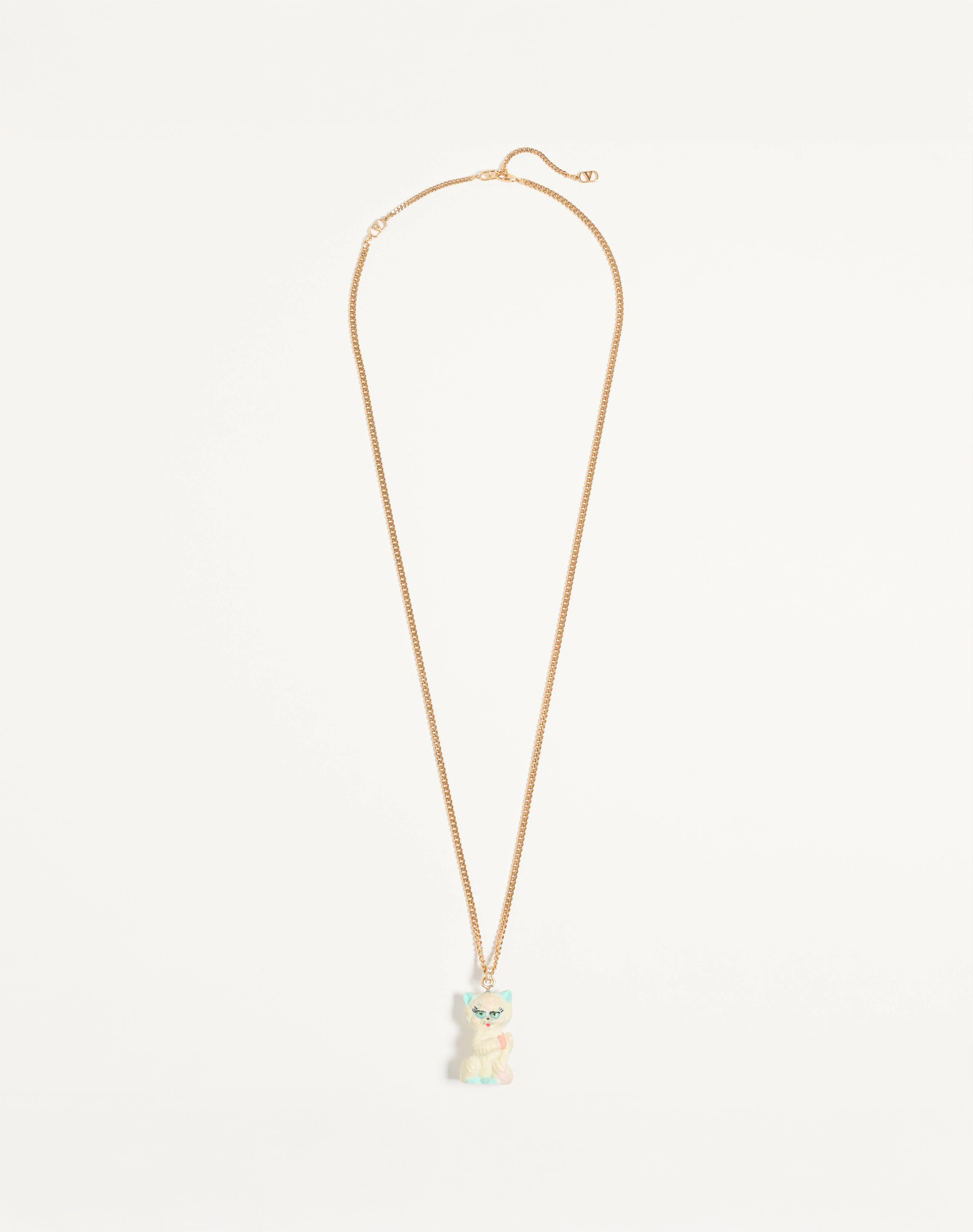 VALENTINO GARAVANI LE CHAT DE LA MAISON NECKLACE IN NYLON AND METAL - 1