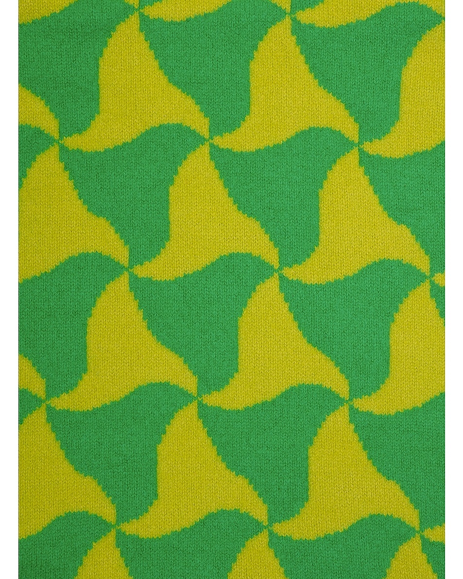 Wavy Triangle Wool Scarf - 3