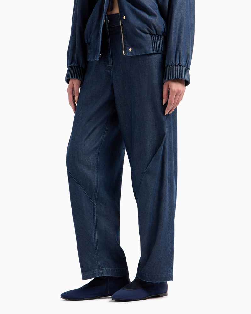GIORGIO ARMANI DENIM COLLECTION STRAIGHT TROUSERS IN LYOCELL outlook