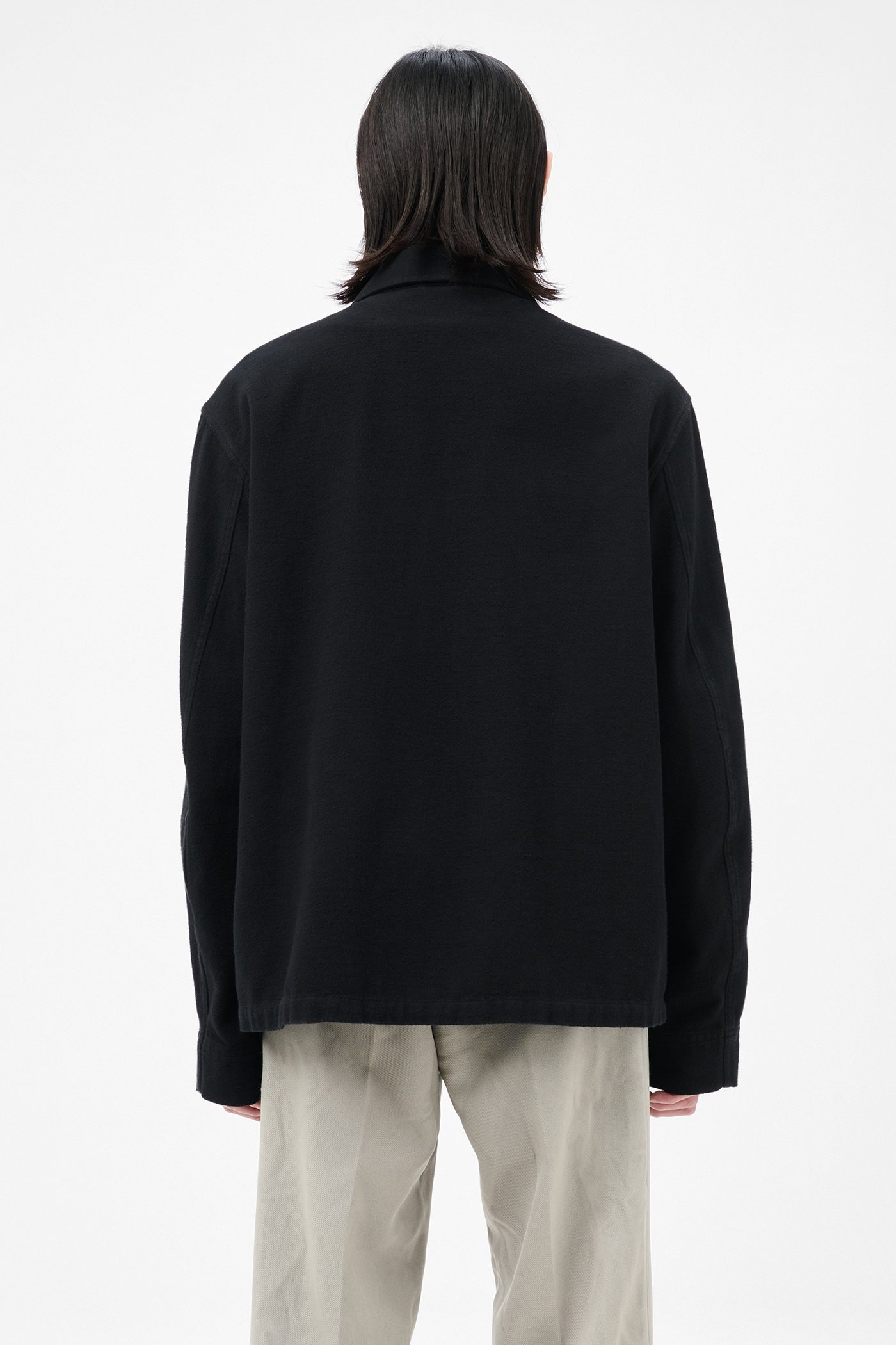 Evening Coach Jacket Black Brushed Cotton - 5