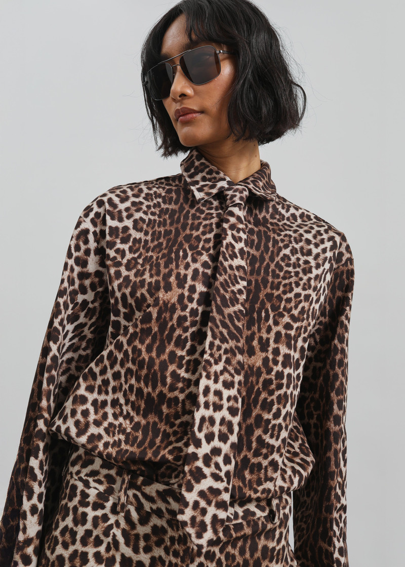 Lui Leopard Print Shirt - Brown 8