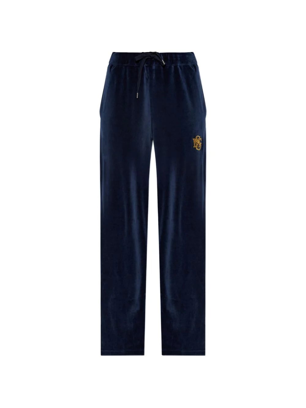 velour logo-embroidered track pants - 1