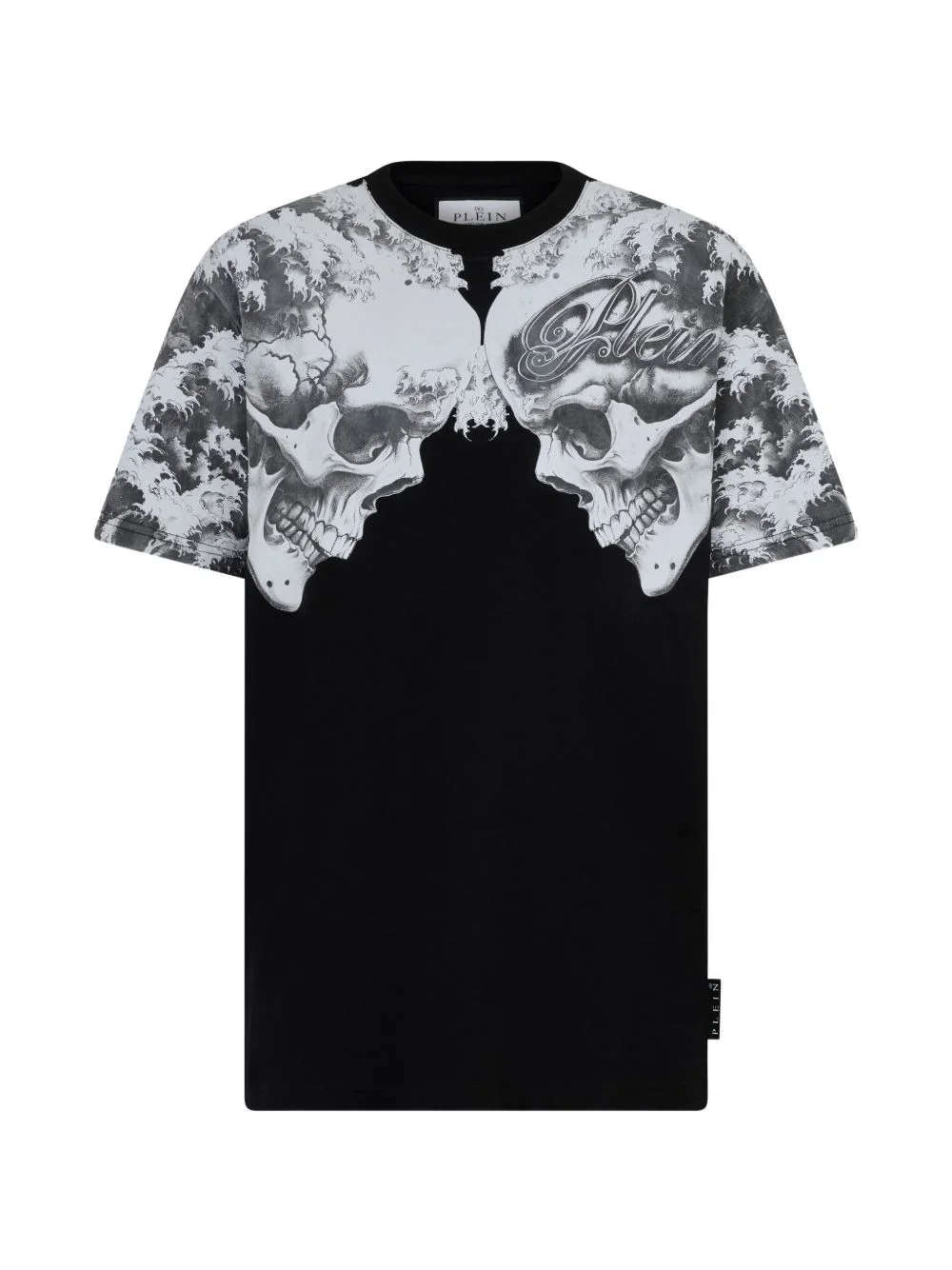 skulls-print crew-neck T-shirt - 1
