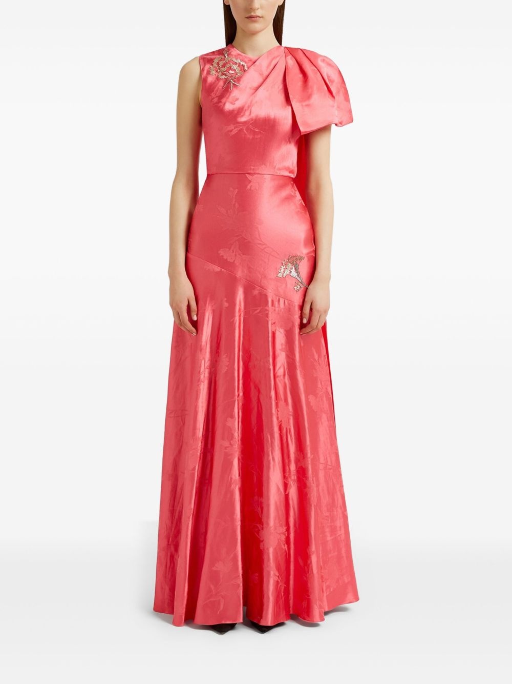 asymmetric draped dress - 2