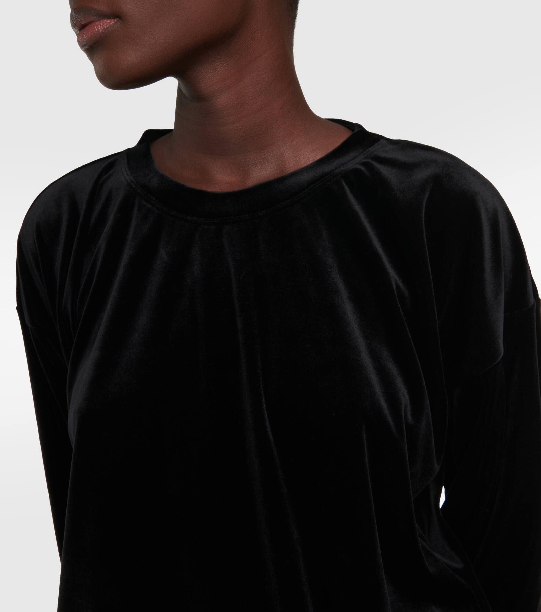 Asymmetric jersey top - 4