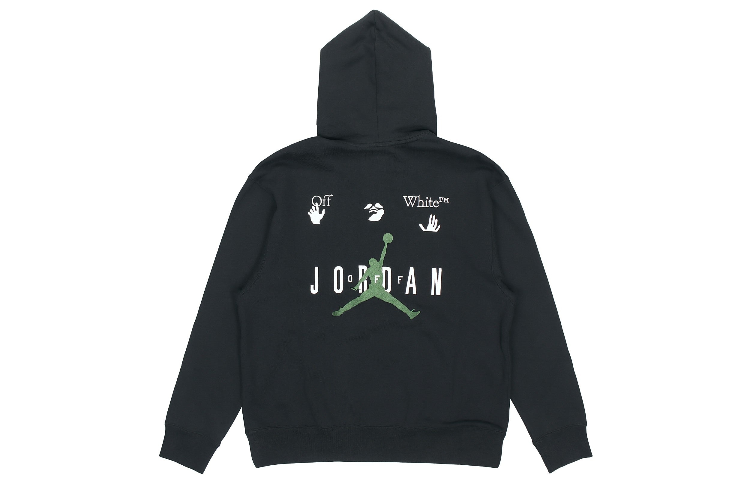 Jordan Men s Air Jordan x OFF WHITE Crossover Logo Embroidered Fleece Stay Warm Pullover Hooded Sports Asia REVERSIBLE