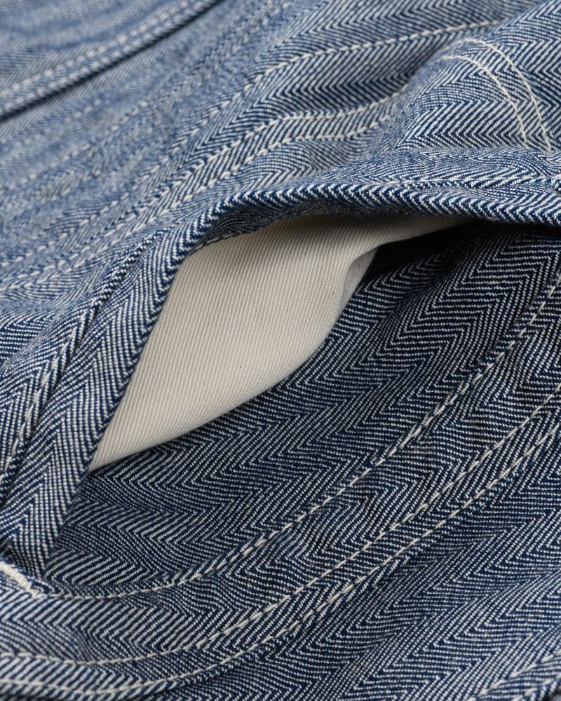 IHJ-164-BLU 10.5OZ HERRINGBONE WORK JACKET - INDIGO 16