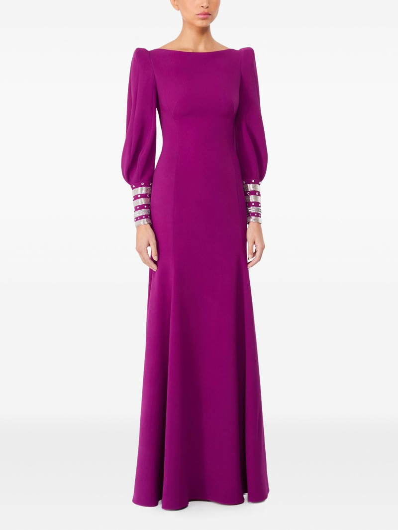 JENNY PACKHAM embellished-cuff maxi dress outlook