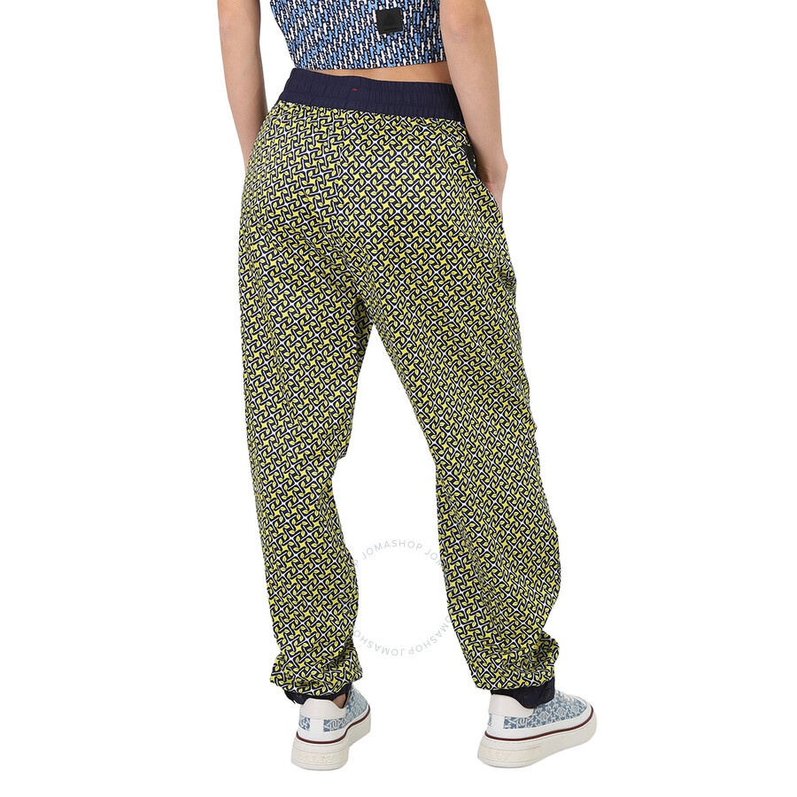 Moncler Ladies Yellow Lemon-print Track Pants - 6