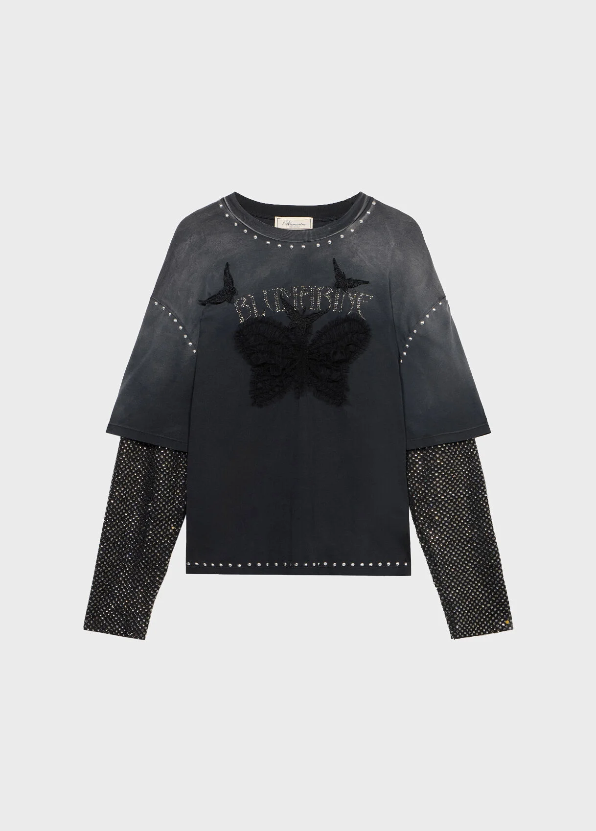 STUDDED AND EMBROIDERED T-SHIRT - 1