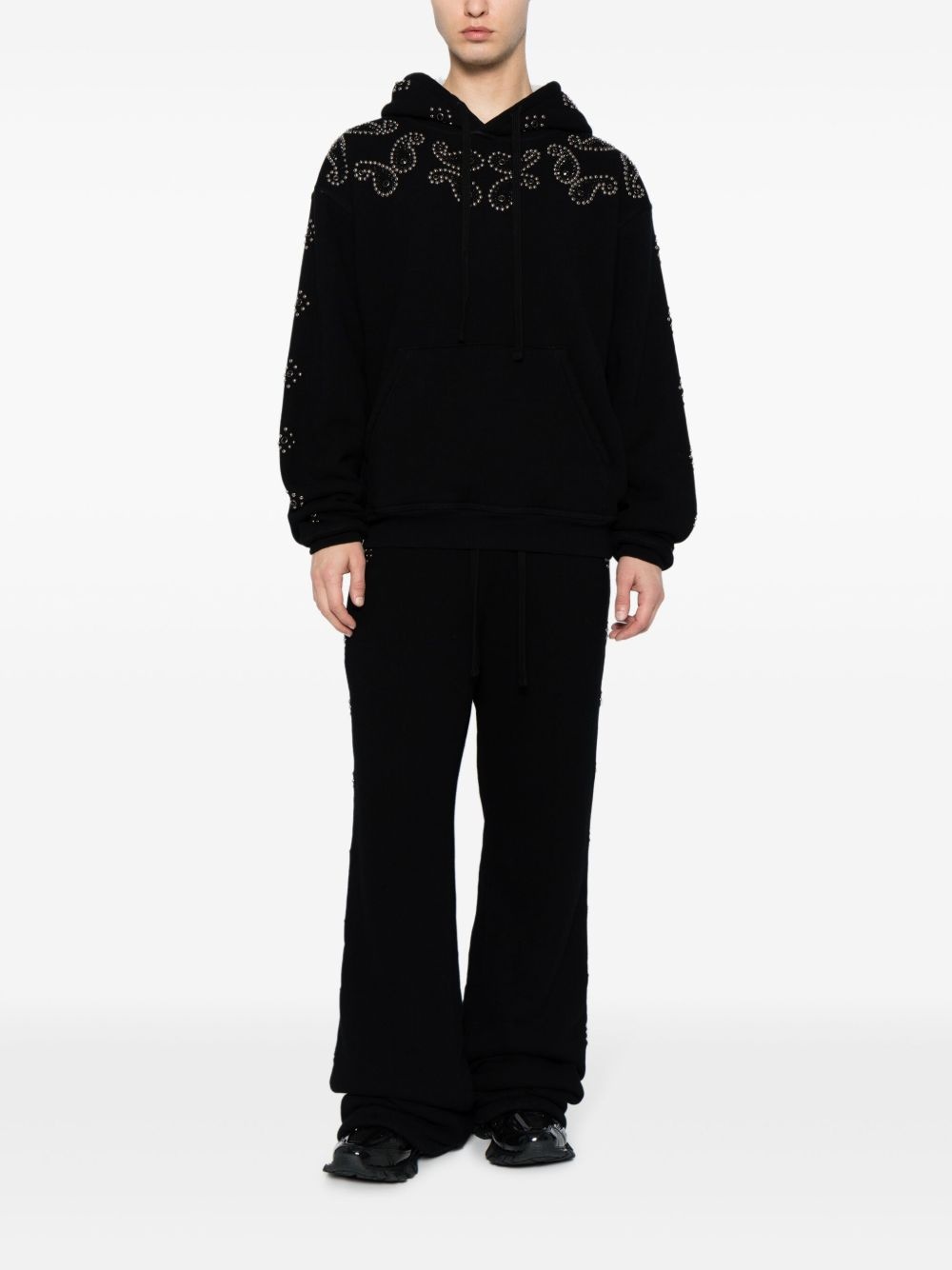 bead-embellished Western-style track pants - 2