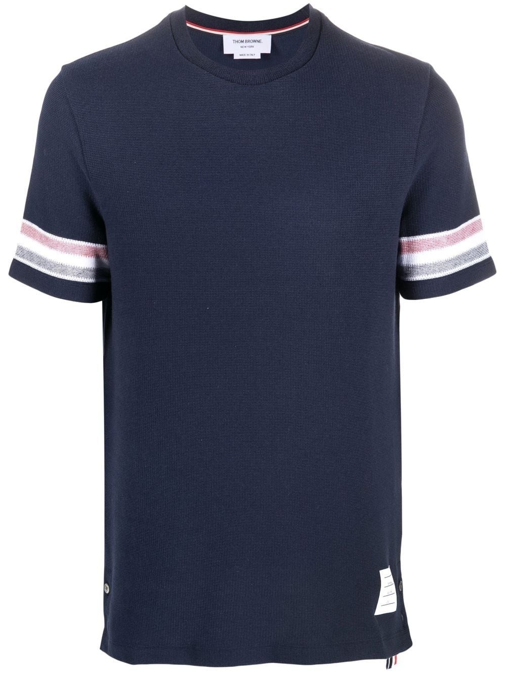 tri-colour striped knit T-shirt - 1